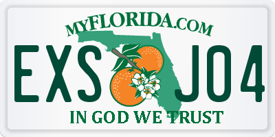 FL license plate EXSJ04