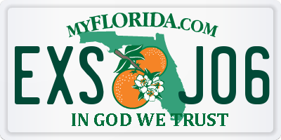 FL license plate EXSJ06