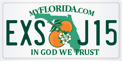FL license plate EXSJ15