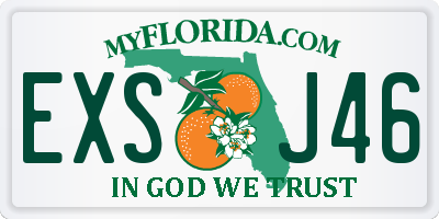 FL license plate EXSJ46