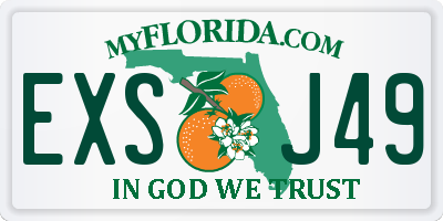 FL license plate EXSJ49