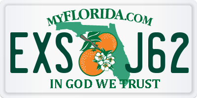 FL license plate EXSJ62