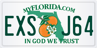 FL license plate EXSJ64