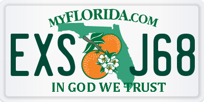 FL license plate EXSJ68