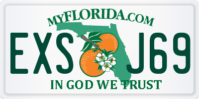 FL license plate EXSJ69
