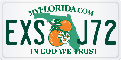 FL license plate EXSJ72