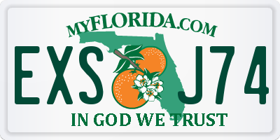 FL license plate EXSJ74