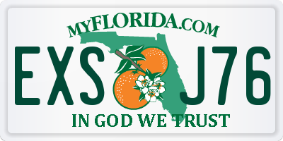 FL license plate EXSJ76