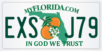 FL license plate EXSJ79