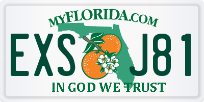 FL license plate EXSJ81