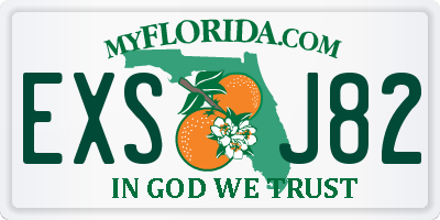 FL license plate EXSJ82
