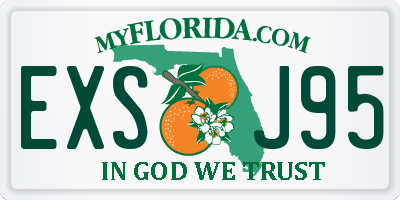 FL license plate EXSJ95