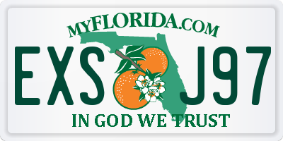 FL license plate EXSJ97