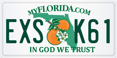 FL license plate EXSK61