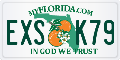 FL license plate EXSK79