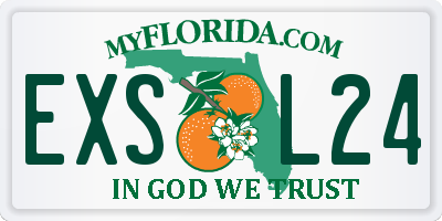 FL license plate EXSL24