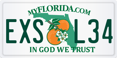 FL license plate EXSL34