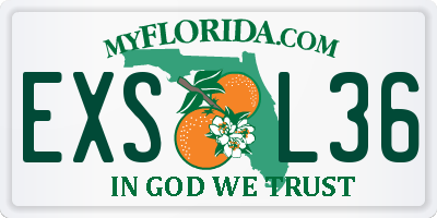 FL license plate EXSL36