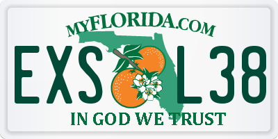 FL license plate EXSL38