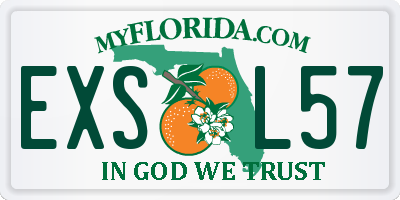 FL license plate EXSL57