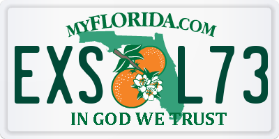 FL license plate EXSL73