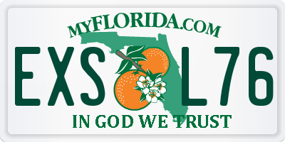 FL license plate EXSL76