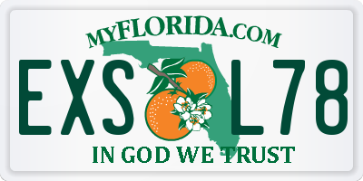 FL license plate EXSL78