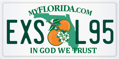 FL license plate EXSL95