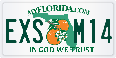 FL license plate EXSM14