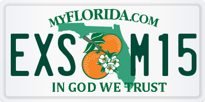 FL license plate EXSM15