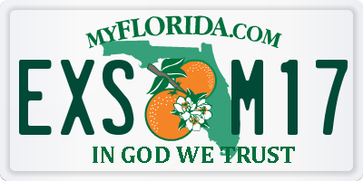FL license plate EXSM17