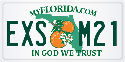 FL license plate EXSM21