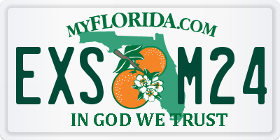 FL license plate EXSM24