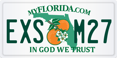 FL license plate EXSM27