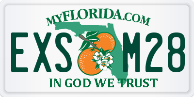FL license plate EXSM28
