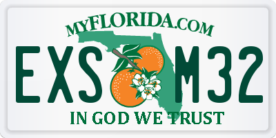 FL license plate EXSM32