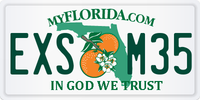 FL license plate EXSM35