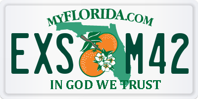 FL license plate EXSM42