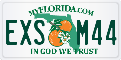 FL license plate EXSM44