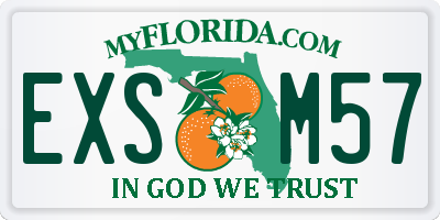 FL license plate EXSM57