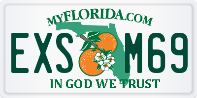 FL license plate EXSM69