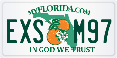 FL license plate EXSM97