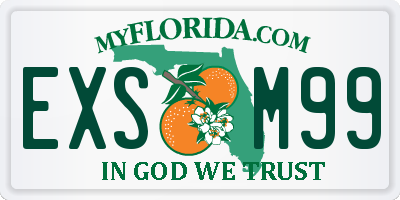 FL license plate EXSM99