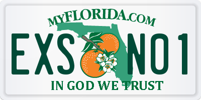 FL license plate EXSN01