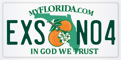 FL license plate EXSN04
