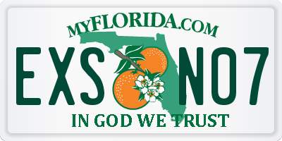 FL license plate EXSN07