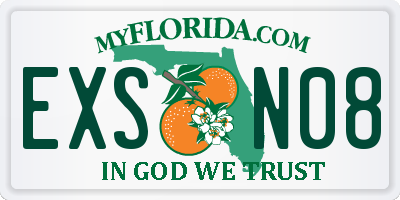 FL license plate EXSN08
