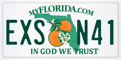 FL license plate EXSN41