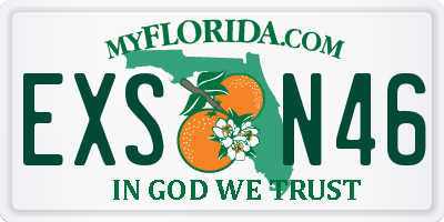 FL license plate EXSN46