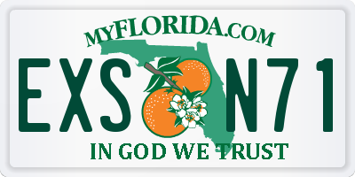 FL license plate EXSN71